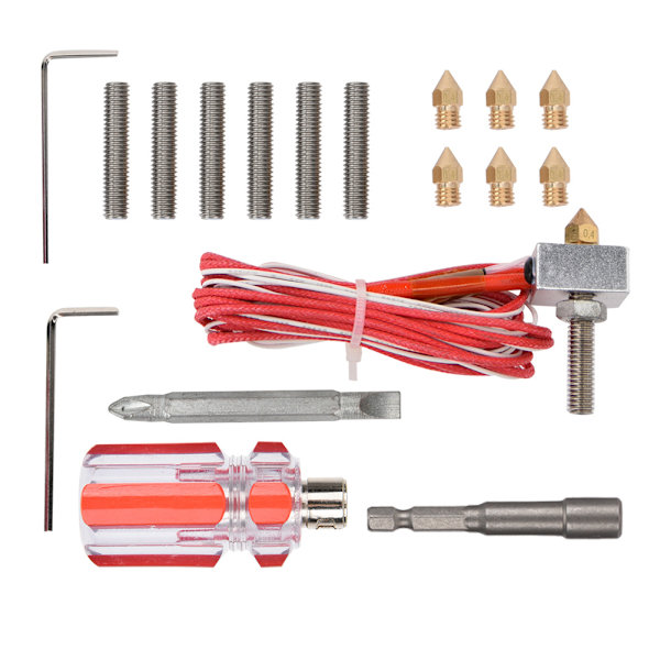 3D-skrivartillbehör Munstycke Extruder Kit Extrusionshuvud 17PCS Kit