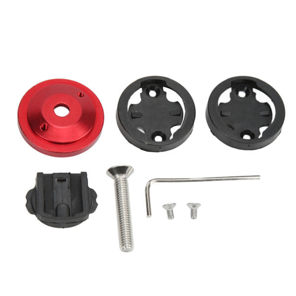 Cykelcomputerholder CNC Anode 28,6 mm forgaffeldiameter 304 rustfrit stål skruer cykelstam headset cover mount rød