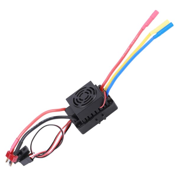 HOBBYFANS 60A Brushless ESC Sensorløs Elektronisk Hastighetskontroll med 4.0 Bananhode for RC Bil Svart