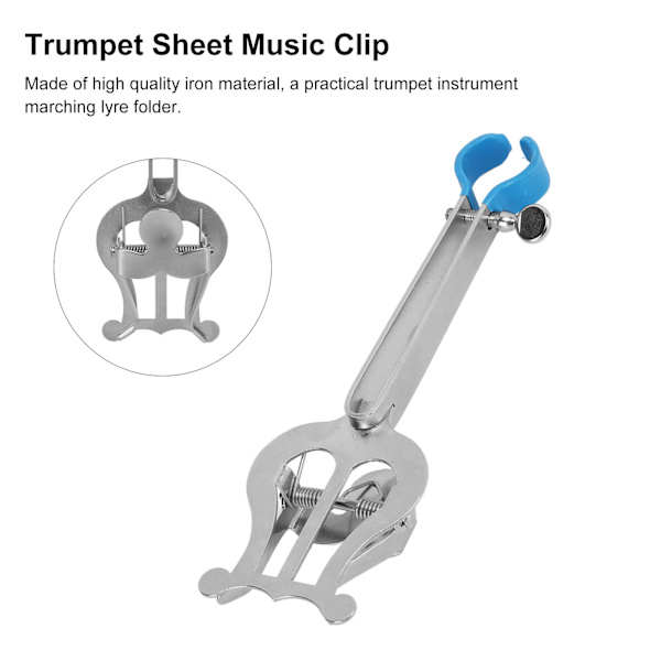 Kannettava Marching Lyre -musiikkiteline - Trumpetin nuottipidike - Soitintarvikkeet