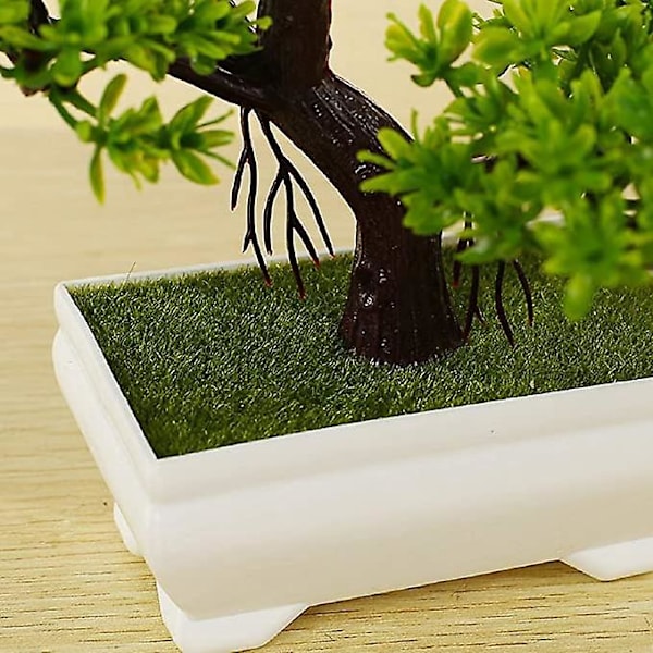 Kunstig Fyrretræ Bonsai Plante til Kontor/Vindueskarm/Have