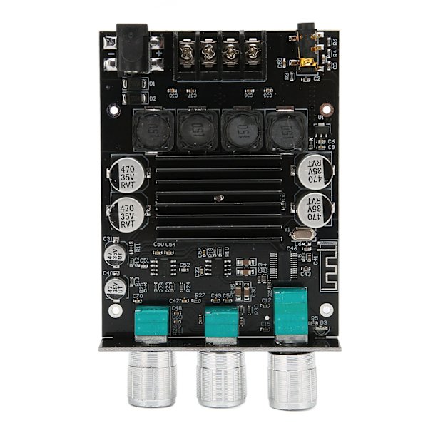 Effektforstærkermodul Dual Channel Subwoofer 100Wx2 DC12‑24V BT 5.0 Sound Amplifier Board ZK‑1002T