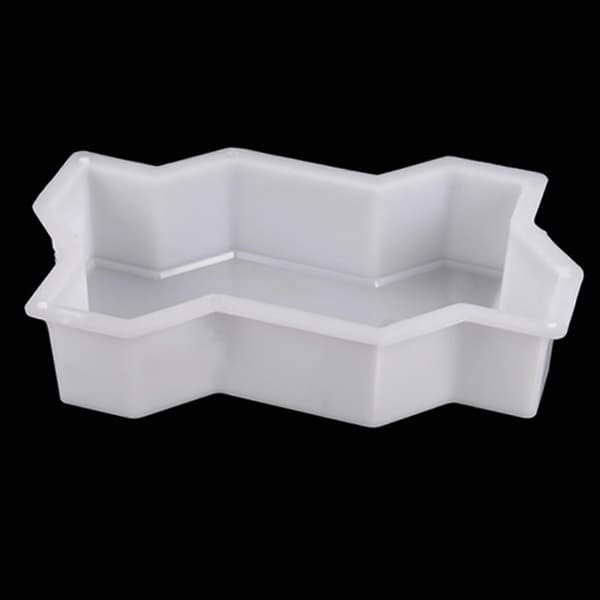 5X Three Wavy Garden Paths Plastic Concrete Paving Mold DIY Walkway Cement Brick Mold White