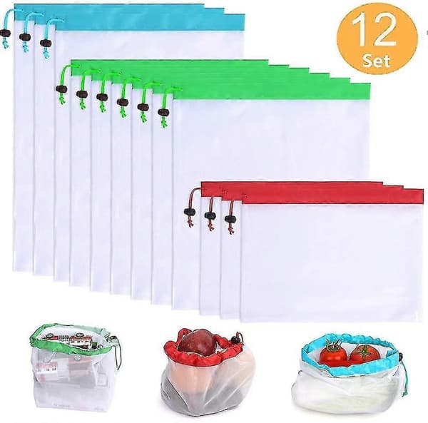 Reusable Mesh Bags, Eco-Friendly Vegetable Bags, Fruit and Vegetable Storage Bags for Store