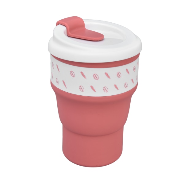 Silikon sammenleggbar Traval Cup sammenleggbar kaffekrus Bærbar gjenbrukbar kaffekopp med lokk 550 ml