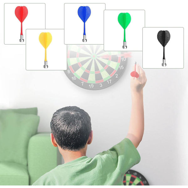Magneettiset tikat - 30 varaosaa sisäpeleihin - 5 värin sekoitus (vihreä, punainen, keltainen, sininen, musta)