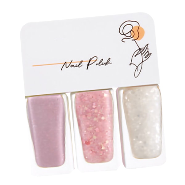 3-pack nagellackset på vattenbasis för kvinnor, lätt att ta bort, snabbtorkande nagellack för dejting, halloweenfest T18