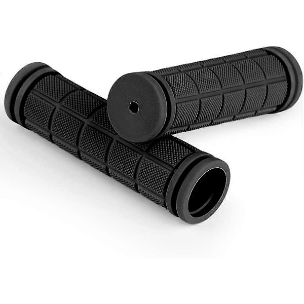 Sort Par Ergonomiske Skridsikre Bløde Cykelgreb i Gummi