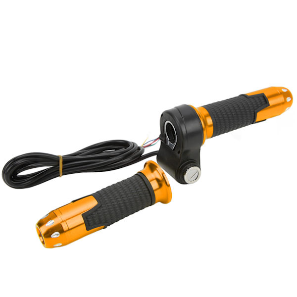 1 par 12V-99V gasshåndtak Universal vri gasshåndtak gasshåndtak med nøkler for elektrisk sykkel scootergull