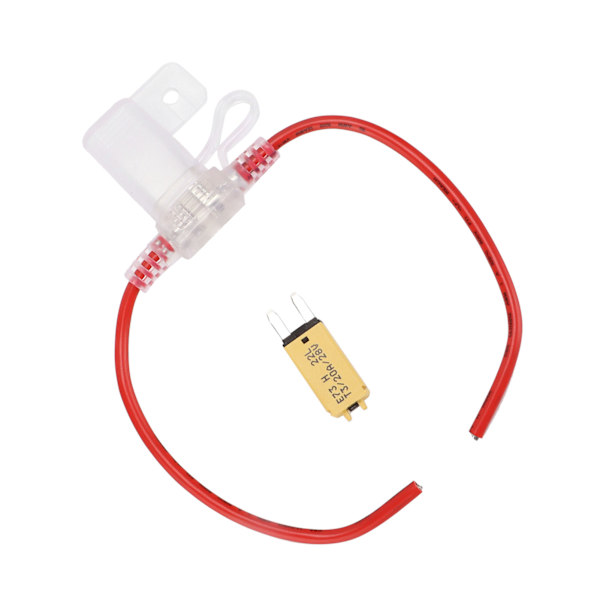 12AWG sikringsholder transparent vandtæt med manuel reset afbryder til bil yacht RV lastbil 32V