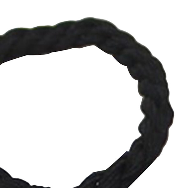 Flätad hårsnodd med hög elasticitet, fixering, trendig tjock hårsnodd för bulle, svart