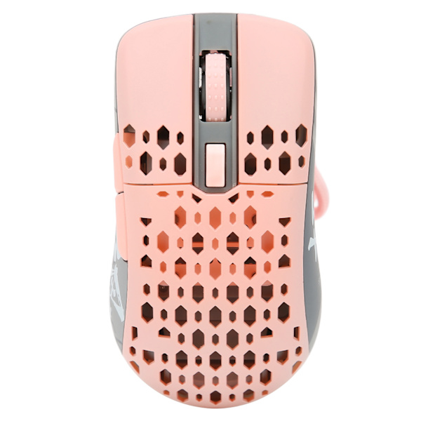 Mus Justerbar DPI Hastighet RGB Bakgrundsbelysning Ergonomisk Bikupa Skal Lätt Gaming Mus Rosa