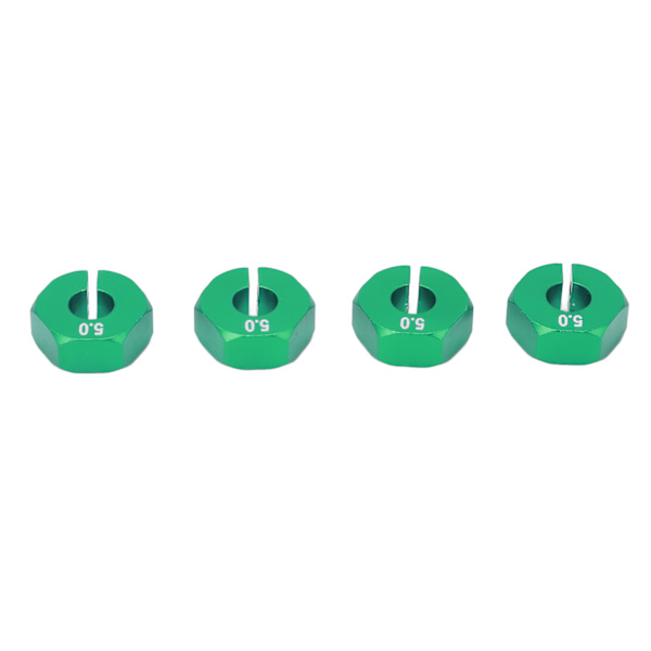 4st 12 mm Hjul Hex Drive Nav Adapter Kombinationskoppling med stift Skruvar RC Bil Ersättningsdelar för 1/10 RC CarGreen