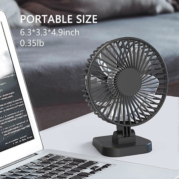 Snabb USB Mini Skrivbordsfläkt, Tyst Fläkt, 40° Justerbar Lutningsvinkel, Portabel Personlig Fläkt, Perfekt För Kontoret (svart)