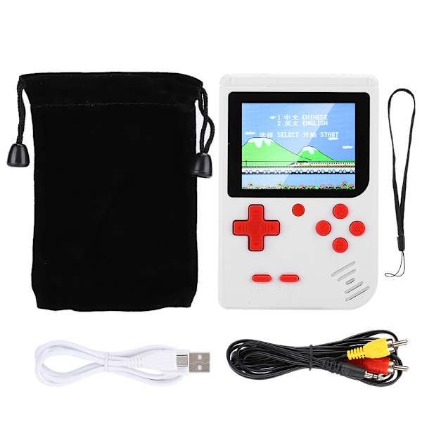 Håndholdt Gamepad 2.8in HD Farveskærm 400 Klassiske Spil Spil Controller HvidHvid
