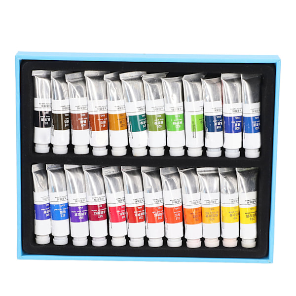 Akvarelmalingssæt 5ML Transparent Pigment Hurtigtørrende Genanvendelig Nem Blanding Høj Mætning Kunst Akvarel Sæt 24 Farver