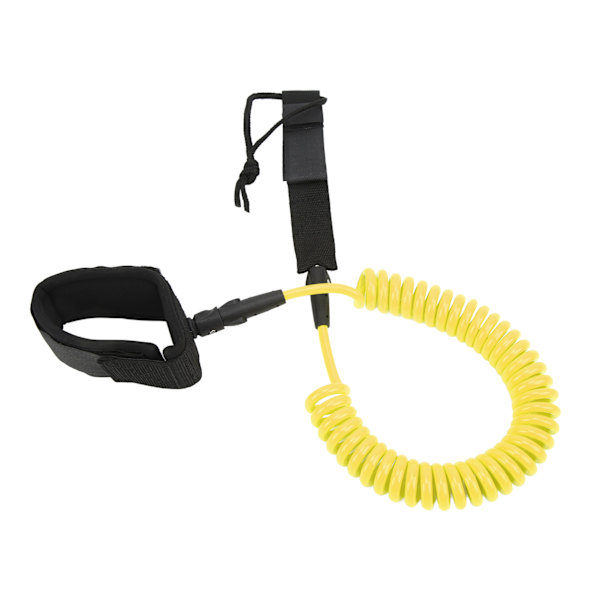 Surfing fotrep 7mm 10ft spiralfjäder hög elastisk justerbar lätt för paddelbräda surfbräda gul