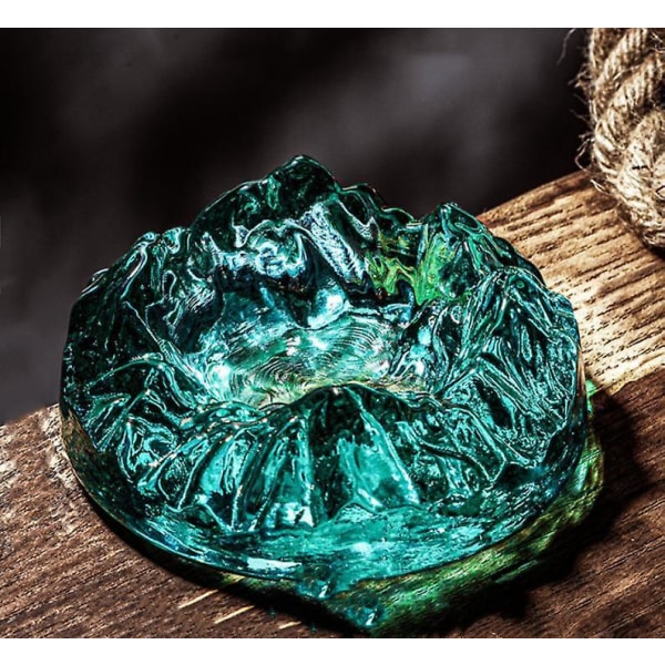 Green Crystal Glass Tuhkakuppi - Tyylikäs ja tyylikäs tuhkakuppi toimisto- ja hotellikäyttöön