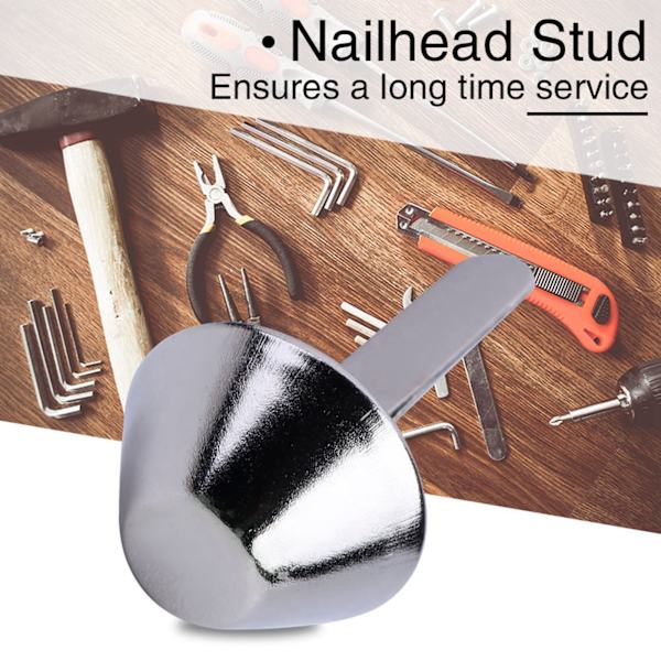 50 st Läder Craft Handväska Kon Fötter Nailhead Stud Spike 10mm