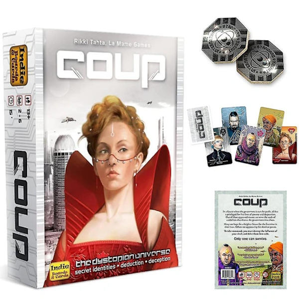Anti Utopia Universe Shakkilauta ja Card Coup -perhekorttipeli
