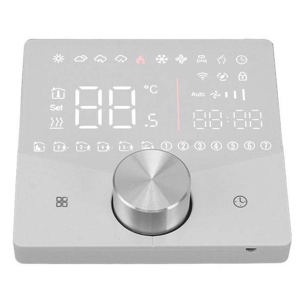 Smart digital termostat LCD fargeskjerm presis kontroll intelligent temperaturkontroller hvit