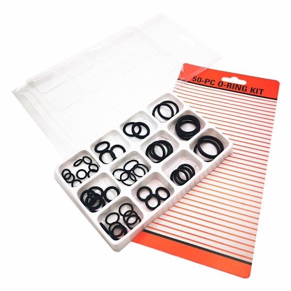 50 st/set Gummi O-ring bricka Vattentäthet sortiment O-ringar packningsbricka 12 storlekar packningar
