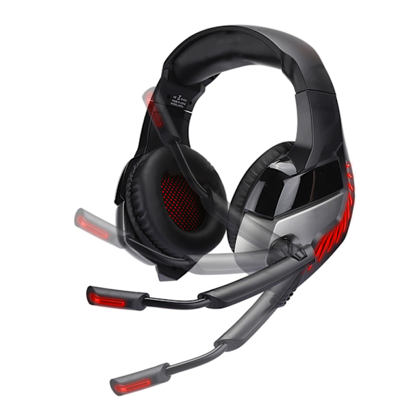 Headset til hovedmonteret computer med lysende gaming-headset til PS4 (sort rød)