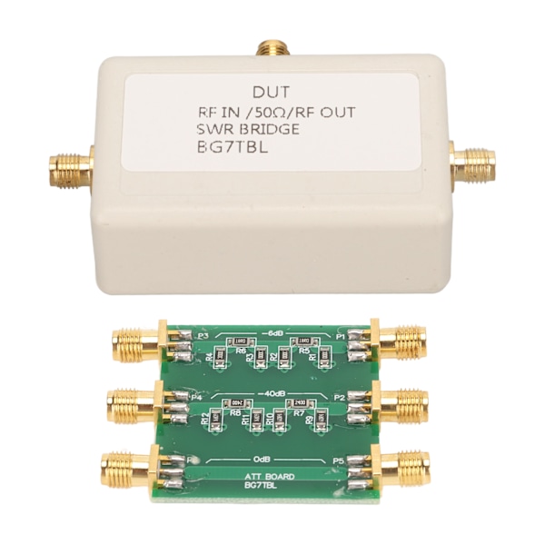 SWR High Power Bridge 1‑500Mhz 3 Ports Standing Wave Ratio Bridge til antennemåling RF-matchende kredsløbsbro og dæmper