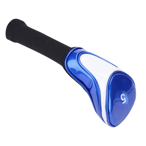 Blå PU og elastisk bomull Golfkølle Driver Headcovers Hodebeskytter Golftilbehør #5 Wood