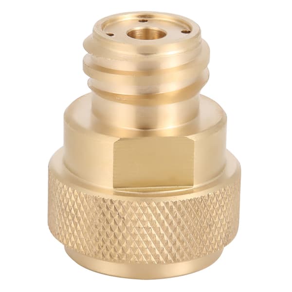Messing CO2-adapter udskiftningstankbeholderkonvertering (guld)