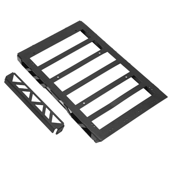 RC-biltaksbagagehållare för 1/10 fjärrkontroll Crawler Car Universal Metal Luggage Carrier Svart