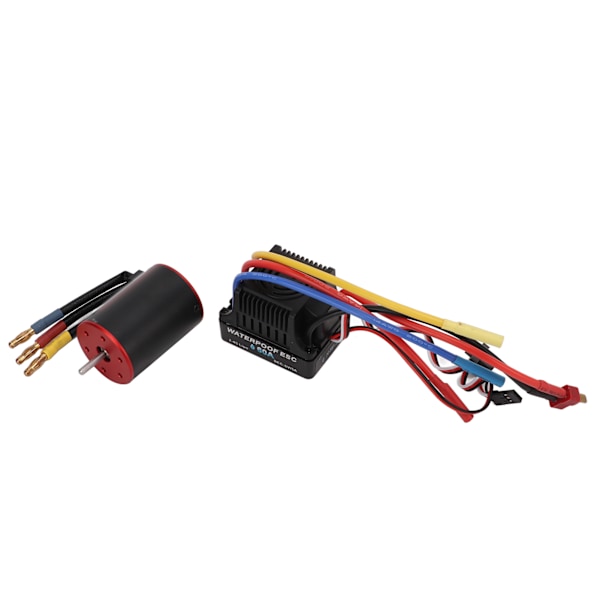 3650 3900KV Vandtæt Børsteløs Motor 60A ESC Elektrisk Regulator Lang Ledning til 1/8 1/10 RC Bil