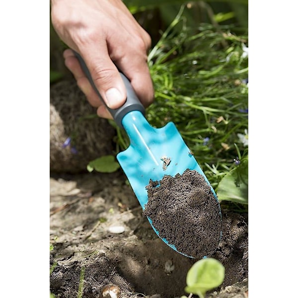 Klassisk smal planteomsetter fra: Praktisk spade for små planteoppgaver, laget av kvalitetsstål, sklisikkert og ergonomisk håndtak, arbeidsbredde 8 cm (