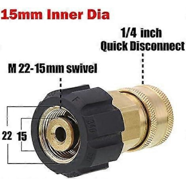 Messinki M22 Uros Puutarhaletkun Sovitin Painevesipesurille 1/4 (14mm (ID))