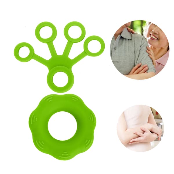 Finger Pull Ring Finger Träning Motståndsband Handstyrketränare Ring ExpanderGräsgrön