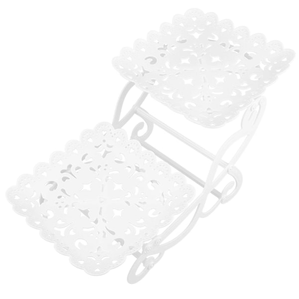 Kreativ Vit Dessertbordstårta Snack Display Stativ