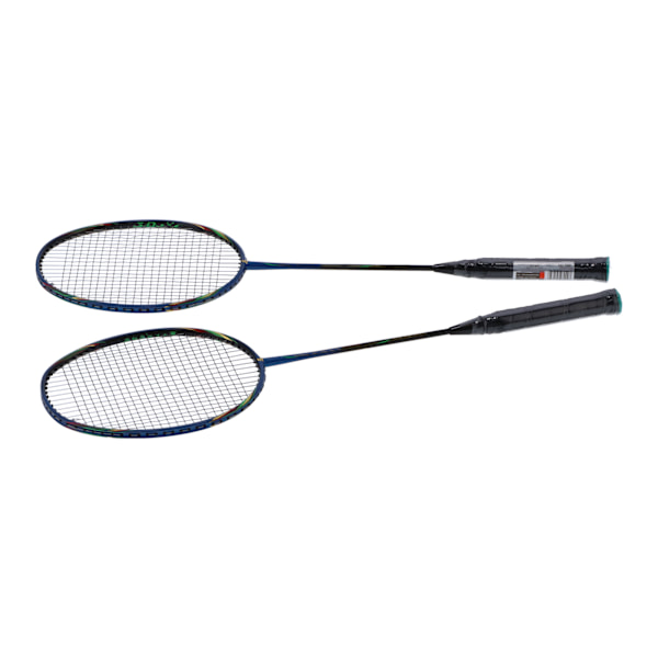 2 Badmintonracketset i lättviktskolfiberkomposit för vuxna