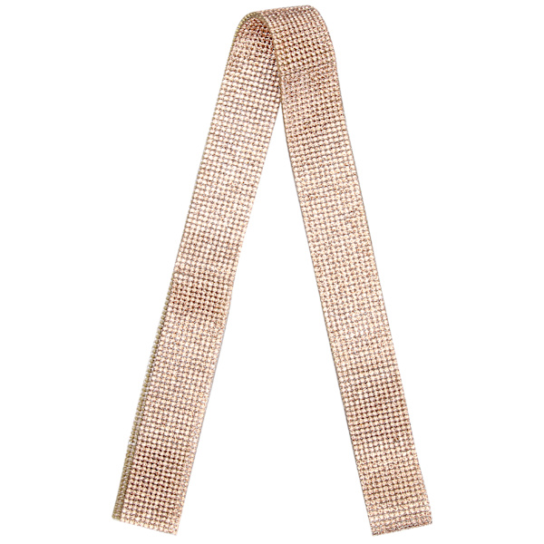 Kristalldiamantbälteslist Varm smältlim DIY Dekoration Klädtillbehör 0,5 Yard 12 Rad Champagne