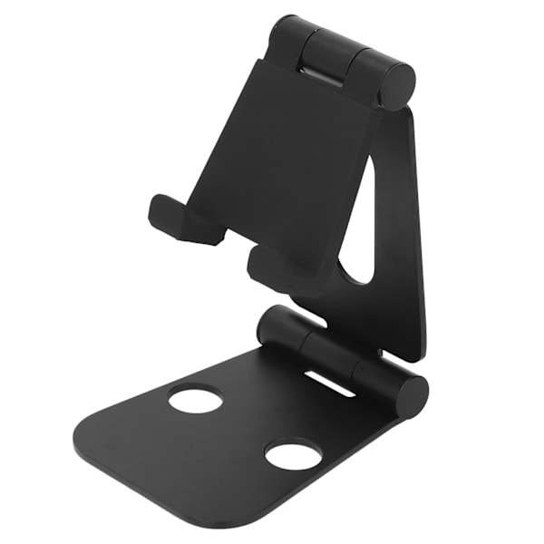 Fällbar och bärbar svart dubbel L-formad ergonomisk design bordsstativ för telefon för utomhusbibliotek