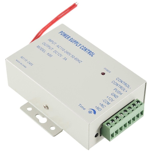 K80 Dør Adgangssystem Elektrisk Strømforsyning Kontrol DC 12V 3A