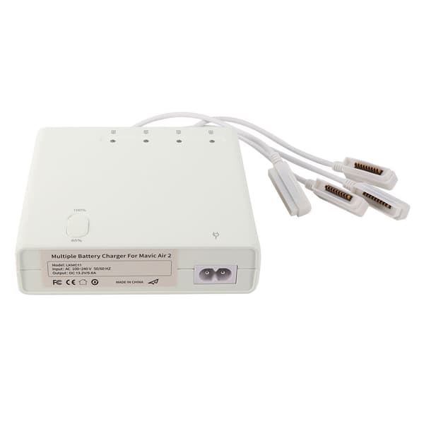 6-i-1 batteriladerhub hurtiglading dronelader passer til MAVIC 2 100-240VEU-plugg