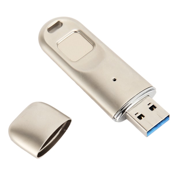 Fingeraftrykskrypteret U-disk USB3.0 Højhastighed Nøjagtig genkendelse Metal Fingeraftryk USB Flashdrev til Windows 64GB