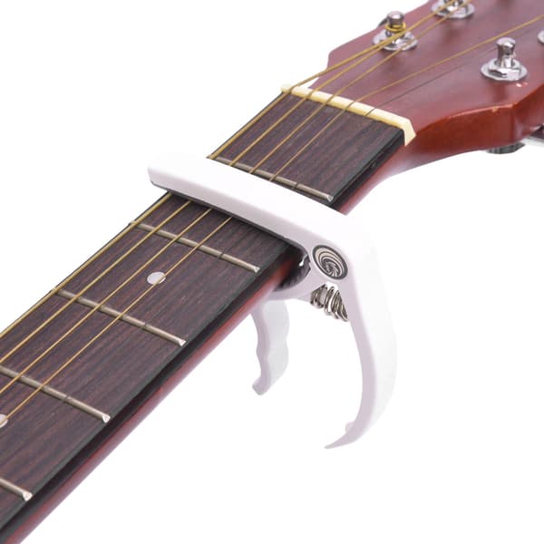 Plast Guitar Capo Bro Pin Fjerner 4~6 Streng Guitar Bas Ukulele Capo Hvid