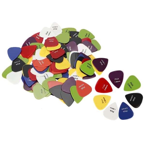 100 stk gitarplekter assorterte farger plekter for ukulele elektriske gitarer del tilbehør
