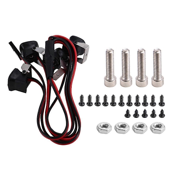 4 LED-valoa Axial SCX10 III -4 -6 1/10 RC punaiseen valoon
