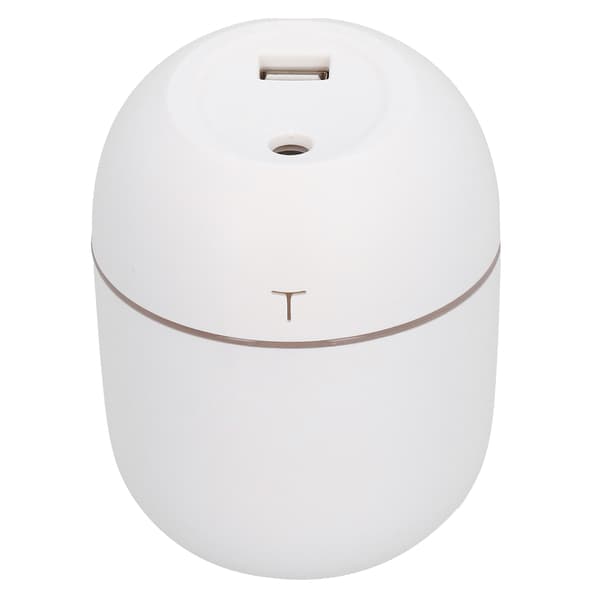 Bærbar Mini Luftfugter USB Opladning Desktop Luftfugter Soveværelse Luftfugter med LED Lys Hvid