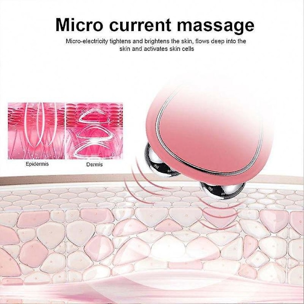 Mikroström Ansiktslyftningsapparat Mini Hudstramande Massager för Män och Kvinnor Rynkreducering Anti-Aging Behandling