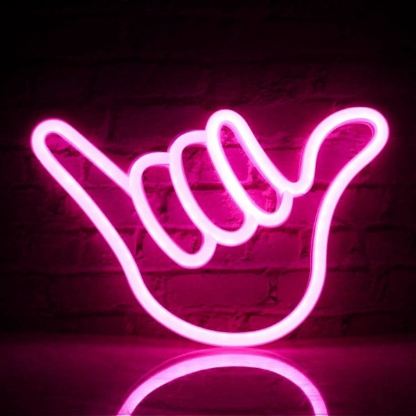 2025 Lämplig Finger Neon Skylt Lyckogest Neon Rosa Neonljus Skylt Handformade Neonlampor för Sovrum Bar