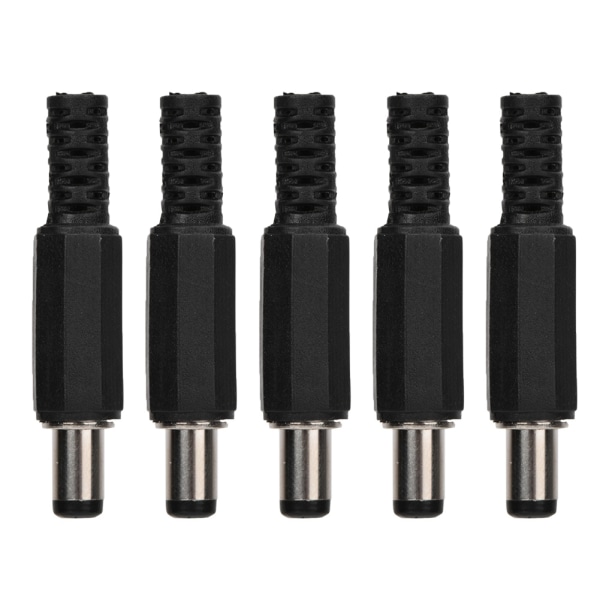 5 st 2,1 mm x 5,5 mm hane DC Power Plug Jack Koaxial kontaktadapter