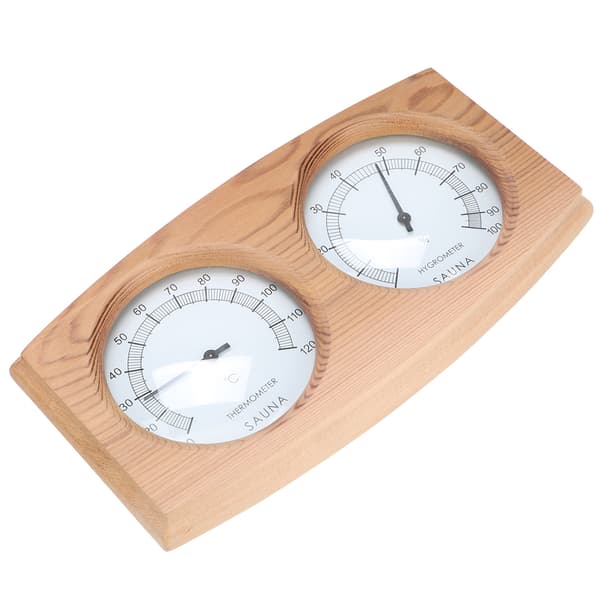 2-i-1 Træ Termo-hygrometer Termometer Hygrometer Sauna Dampbad Tilbehør